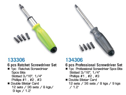 133306/134306 6 pcs Professional Screwdriver Set